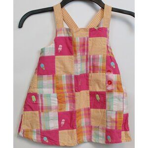 2010 Gymboree Popsicle Party Shirt sz 7 Patchwork Ice Cream Tank Top Embroidered